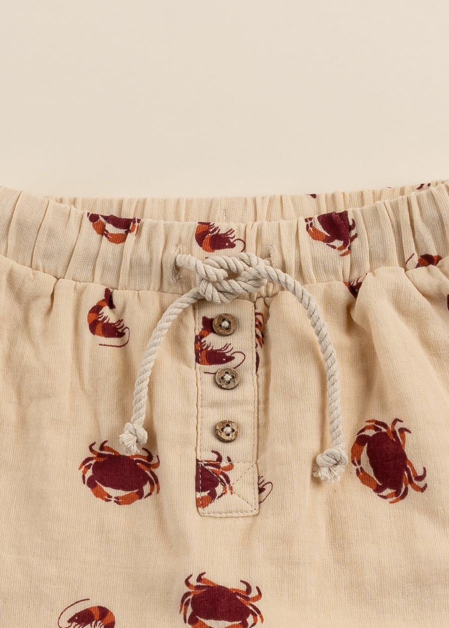 100% Organic Cotton Muslin short - Molusk (Toddler)