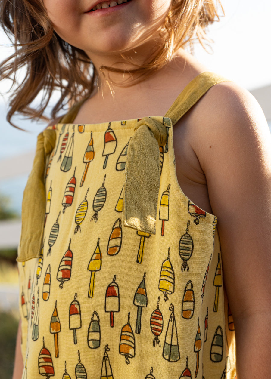100% Organic Cotton Muslin Dungarees - Cabestan