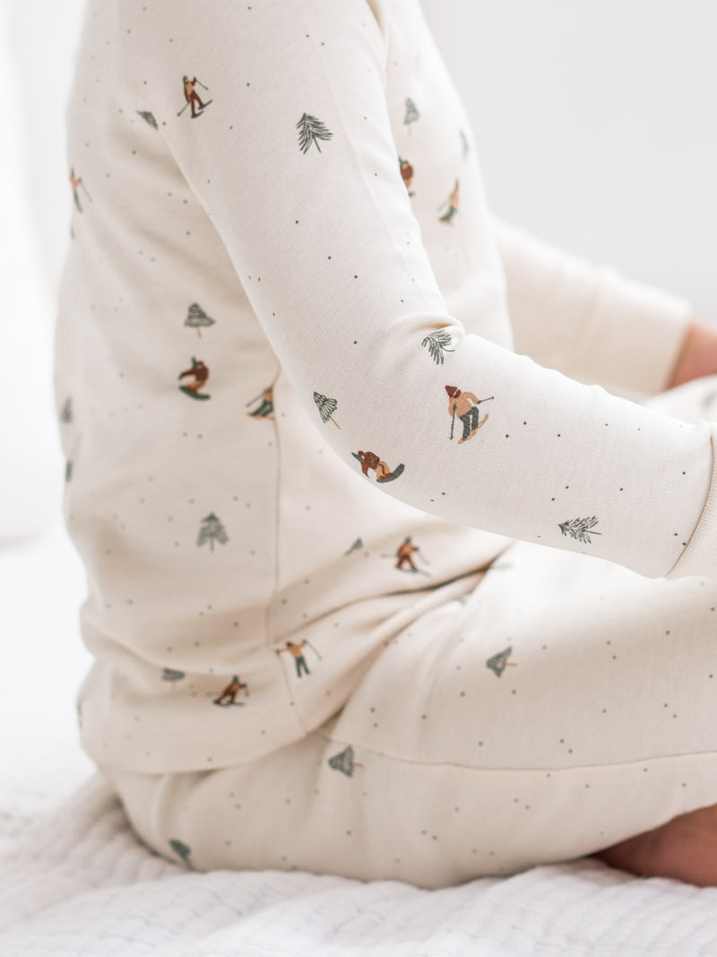 Ski Trails Collection Long Sleeve Jammies (100% Organic Cotton)