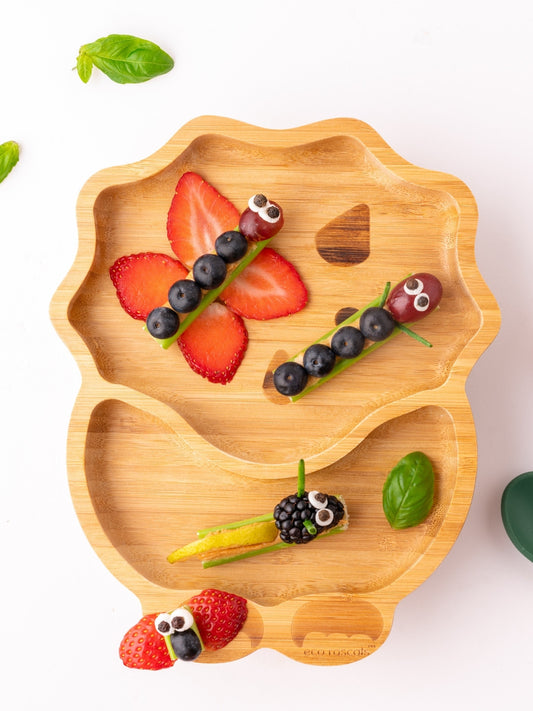 Bamboo dinosaur plate with suction base