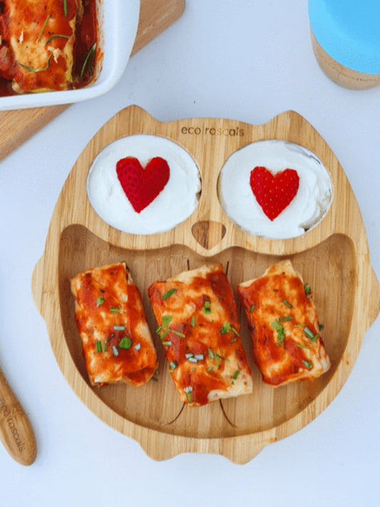 Owl plate, straw cup, bowl and spoon Gift set (Grey)