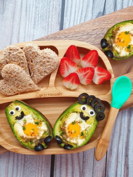 Classic Bamboo section plate with suction base