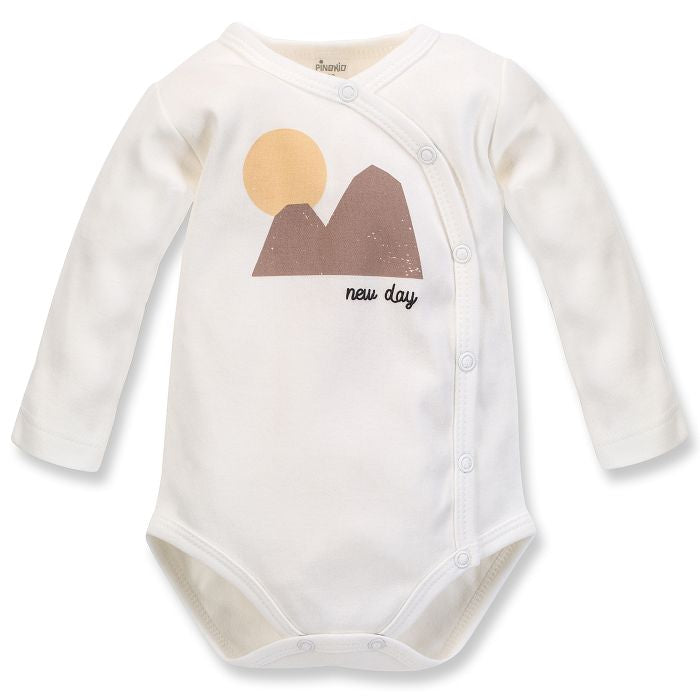 New Day Buttons long sleeve bodysuit