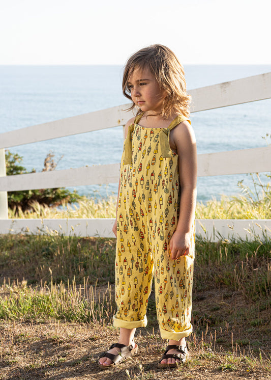 100% Organic Cotton Muslin Dungarees - Cabestan