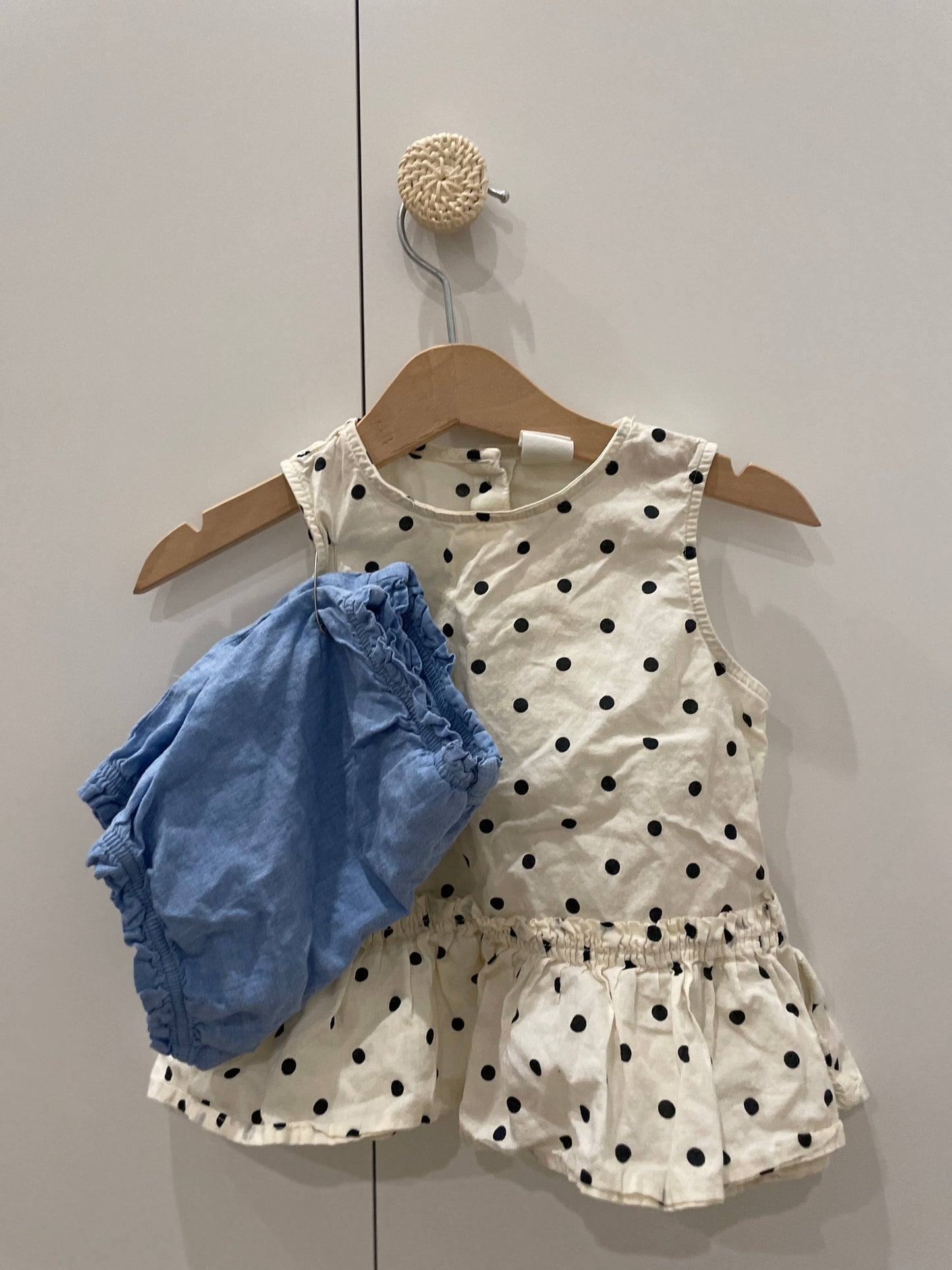 preloved - polka dot summer set (18-24 months)