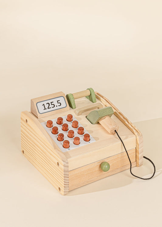 Wooden cash register