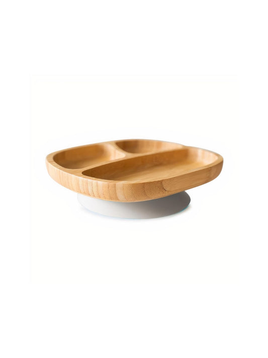 Classic Bamboo section plate with suction base