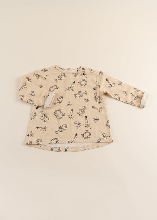 100% Organic Cotton Muslin Long Sleeve T-shirt - Estran (Toddler)