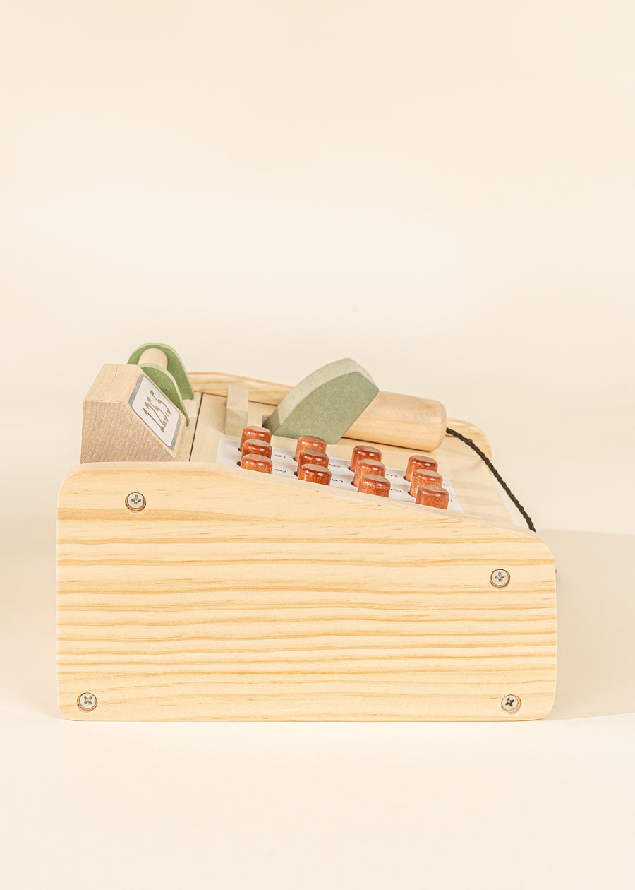 Wooden cash register