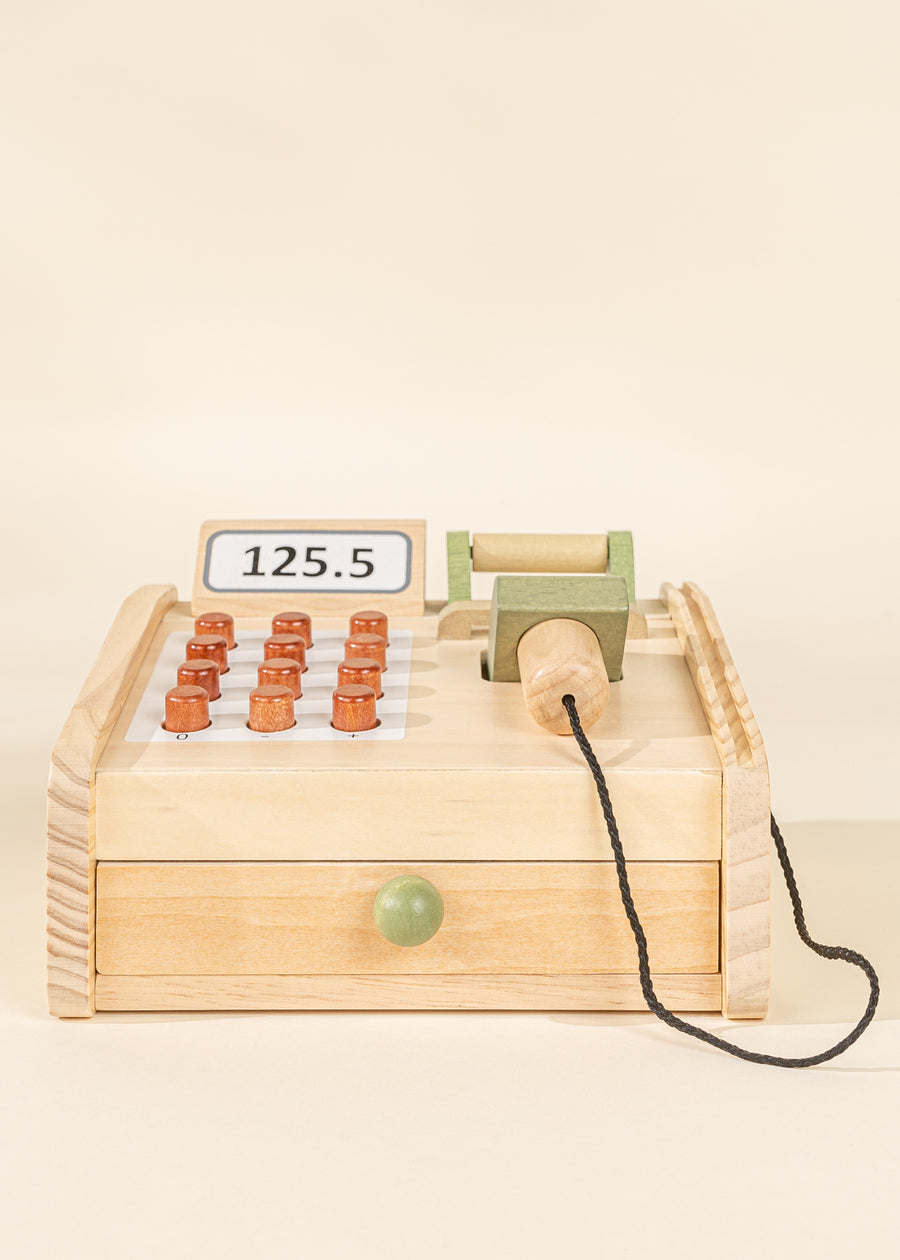 Wooden cash register