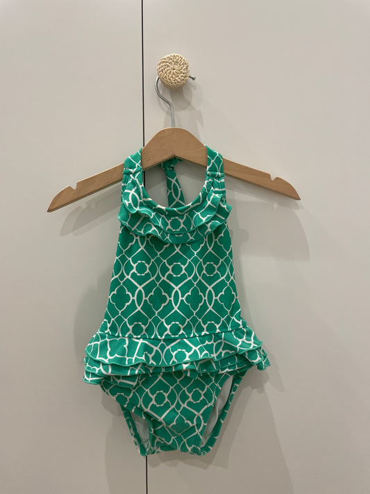 preloved - green swimsuit (6-12 months)