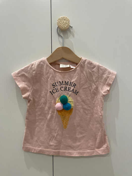 preloved - summer ice cream t-shirt (6-9 months)