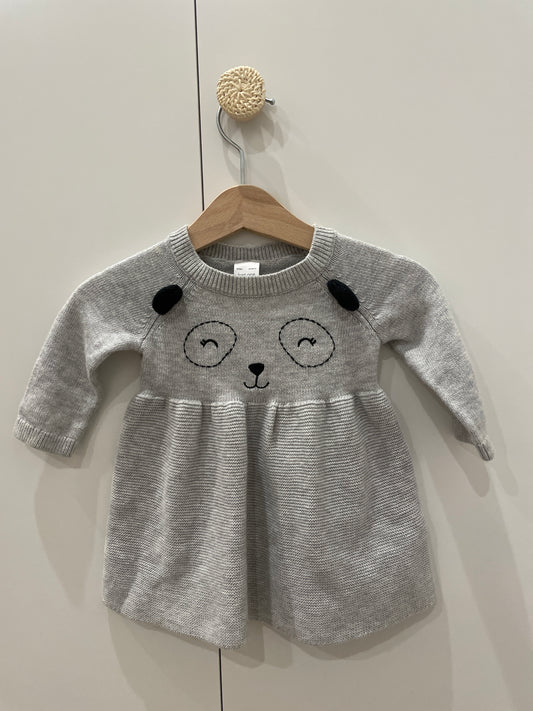 preloved - grey dress sweater (3 months)