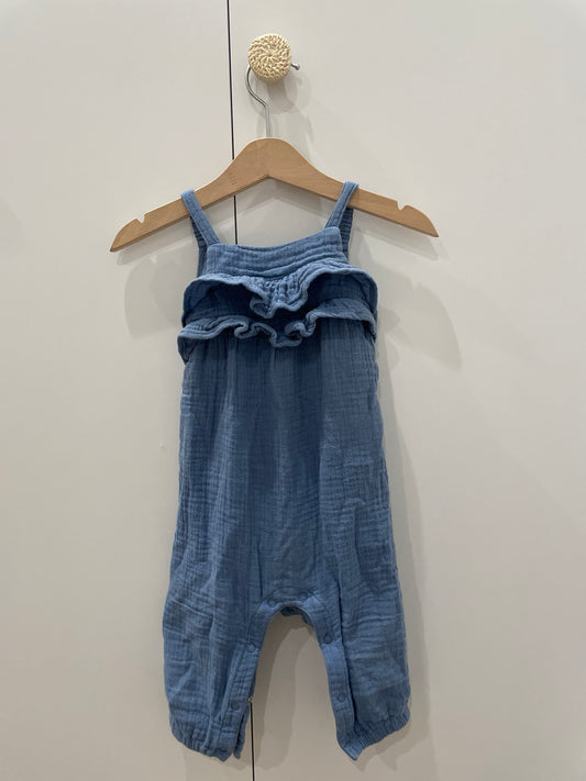 preloved - muslin blue jumper (4-6 months)